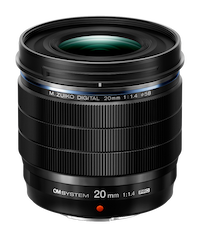 「M.ZUIKO DIGITAL ED 20mm F1.4 PRO」製品イメージ
